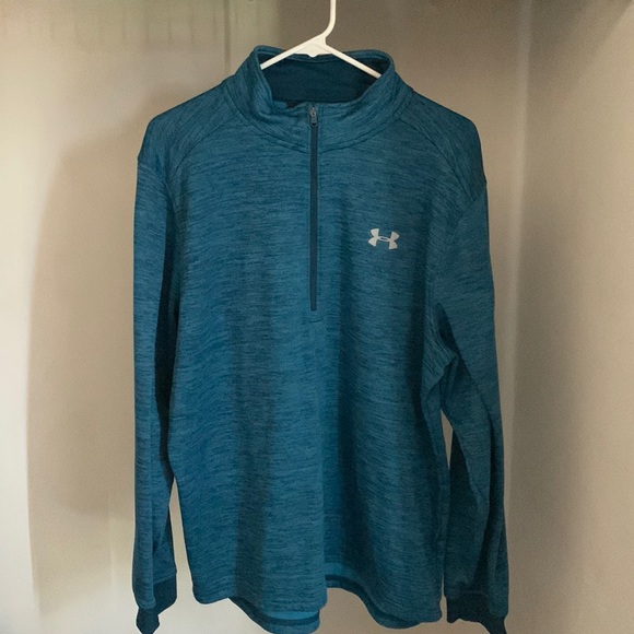 Men’s Under Armour ColdGear Longsleeve 1/4 Zip Fleece Teal Size XL - Picture 1 of 6